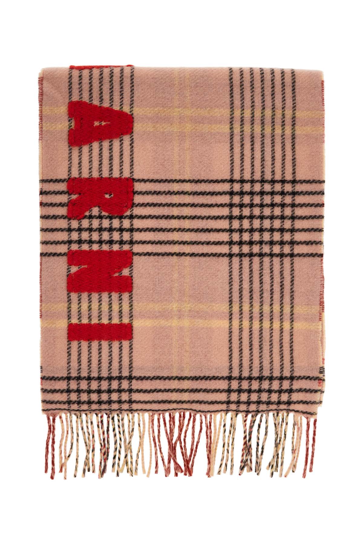 MARNI double check wool scarf in 8