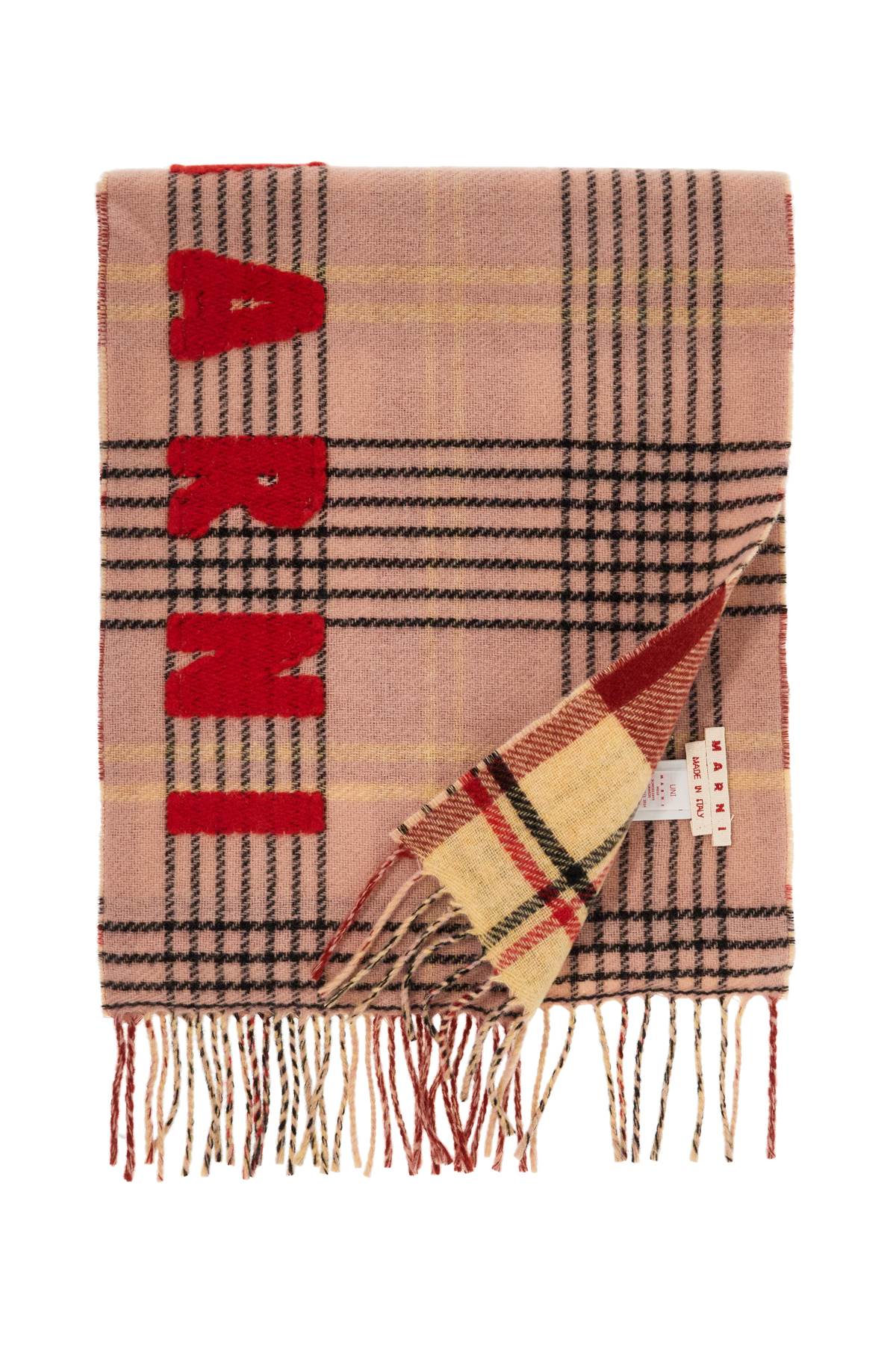 MARNI double check wool scarf in 8