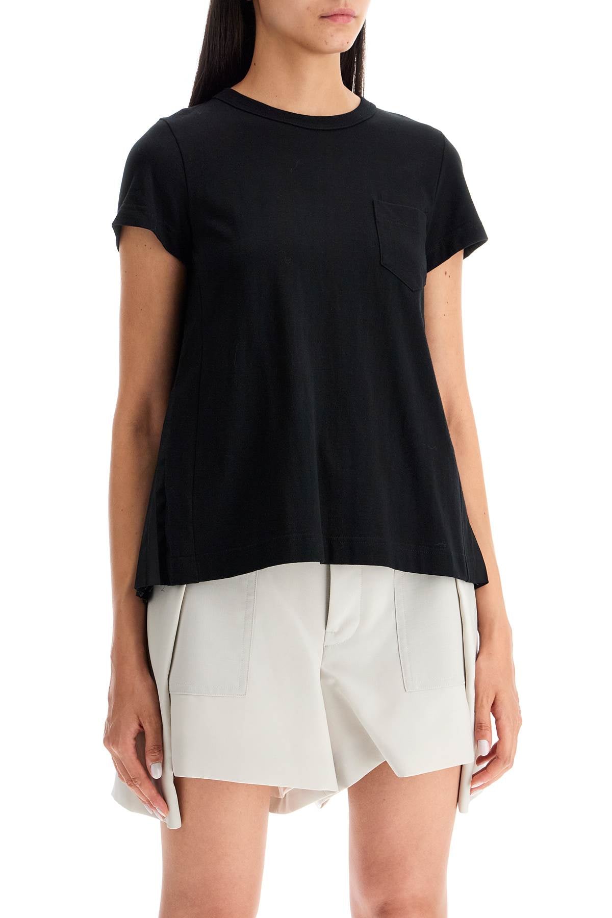 SACAI pleated back t-shirt