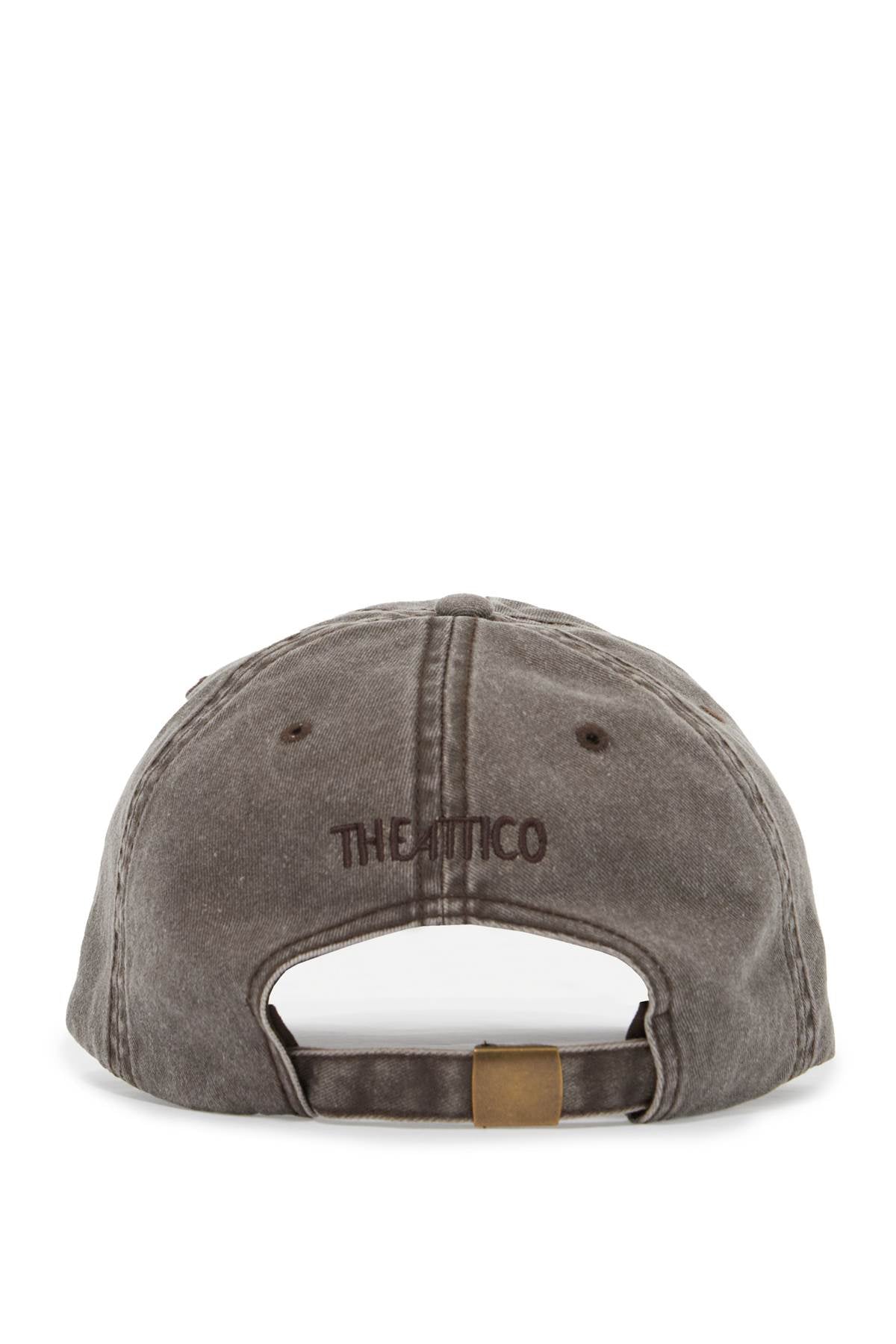 THE ATTICO washed twill baseball cap with embroidered logo