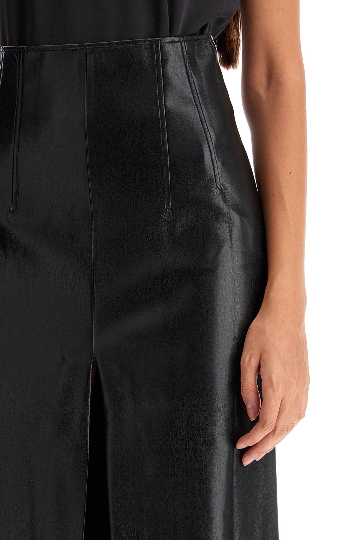 THE ANDAMANE pencil skirt in faux leather material