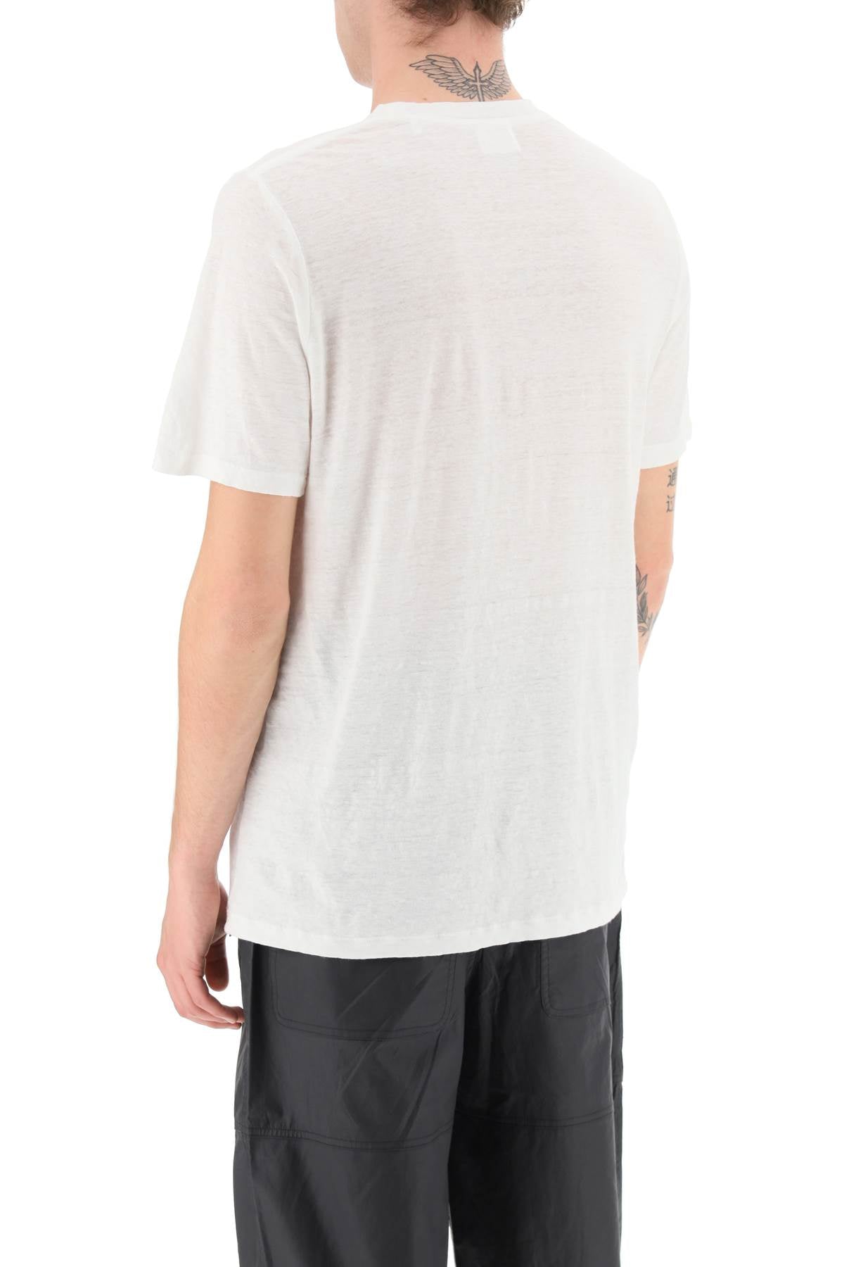 MARANT karman linen logo t-shirt