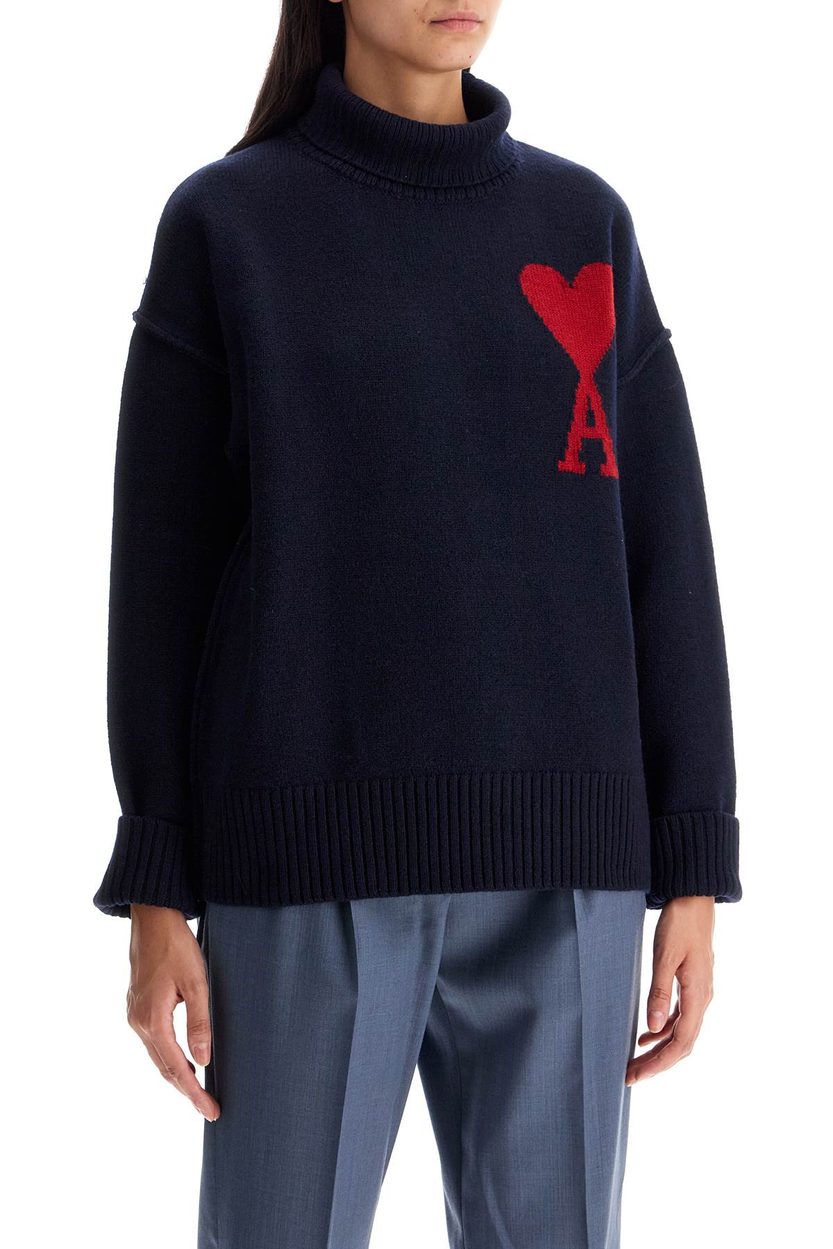 AMI ALEXANDRE MATIUSSI ami de coeur wool turtleneck sweater