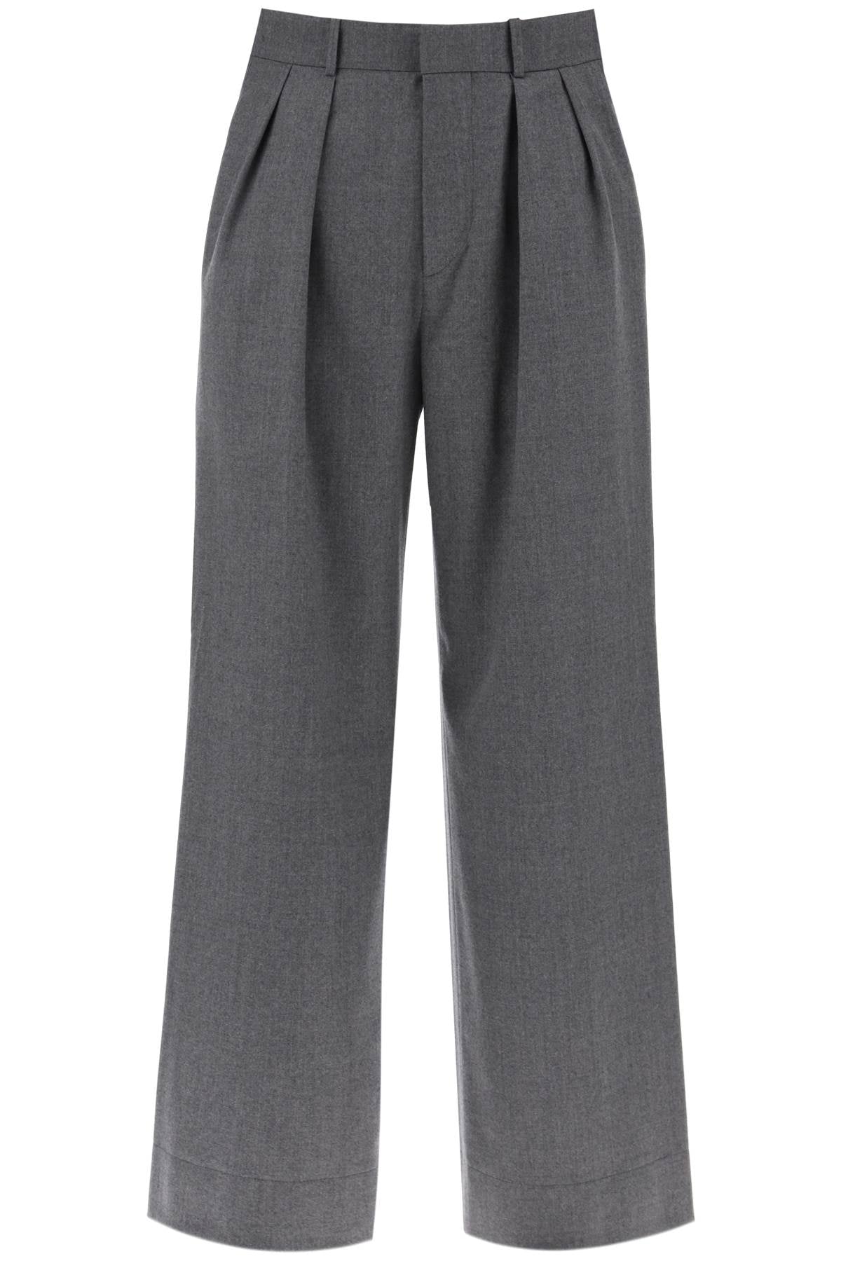 WARDROBE.NYC wide leg flannel trousers for men or