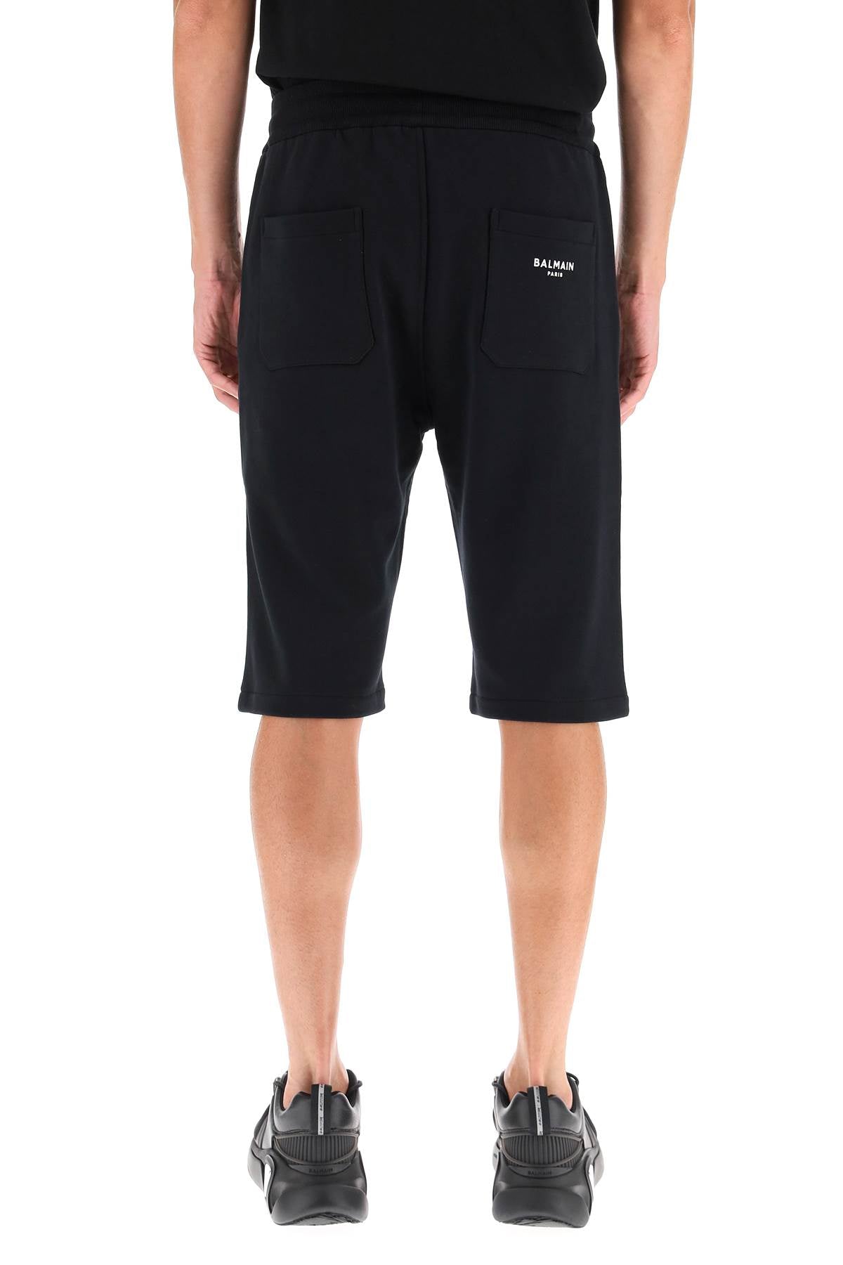 BALMAIN sweatshorts with flocked logo