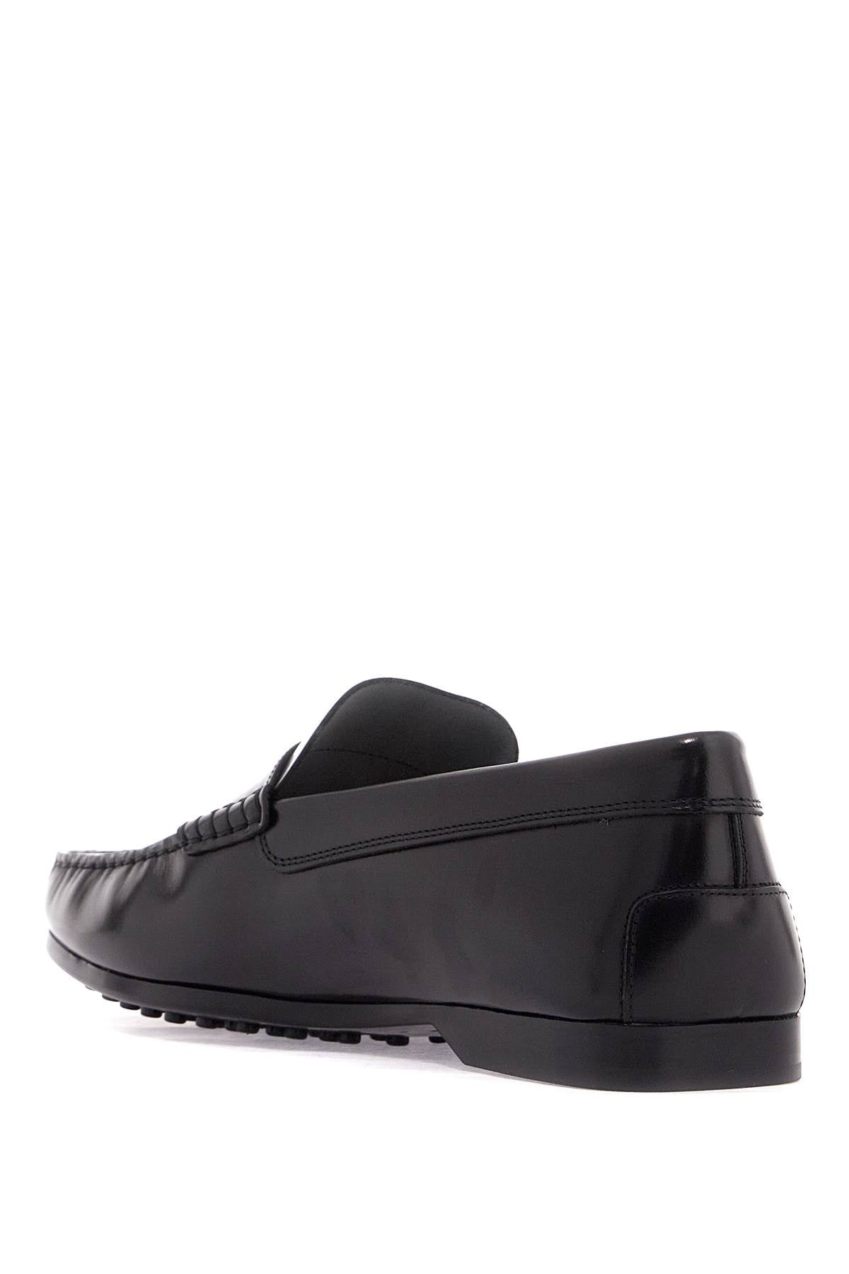 TOD'S brushed leather loafers with penny detail