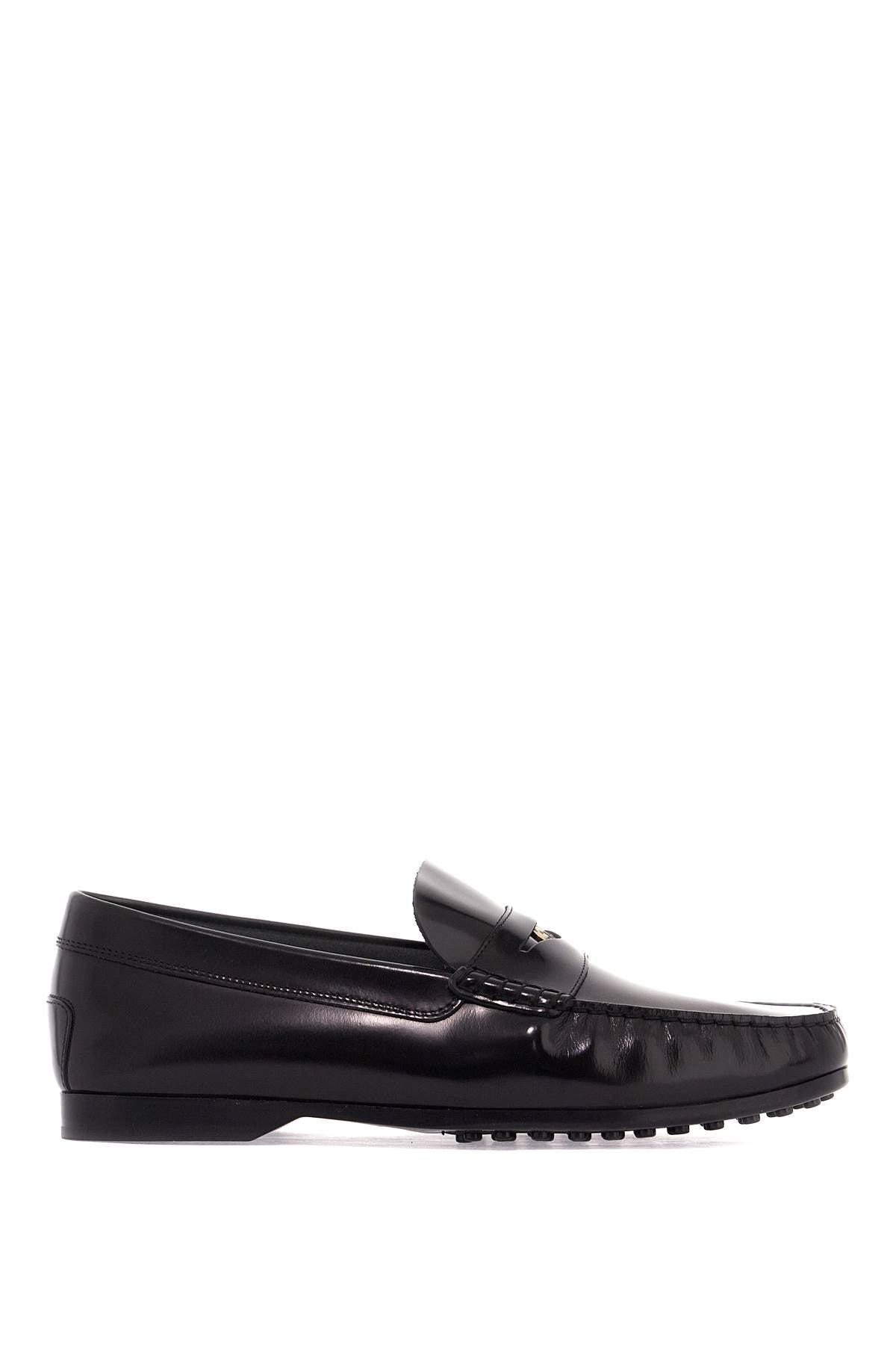 TOD'S brushed leather loafers with penny detail